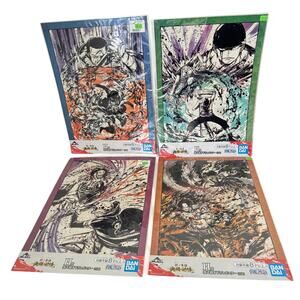 4 One Piece Battle Memories Duel Ichiban Kuji Visual Art Sheet Clear File Poster
